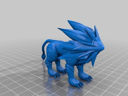solgaleo pokemon 3D model 3D printable